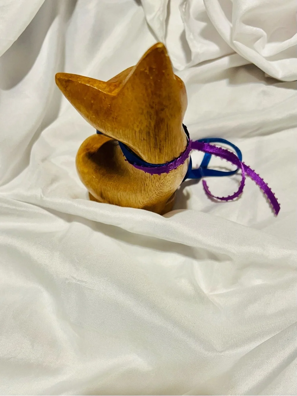 Wood Carving Cat Sculpture Vintage Siamese Mid Century Kitty 6